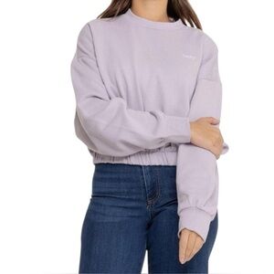 Levi’s Cropped Pullover Sweatshirt Lilac Purple Boxy Streetwear Women’s L
